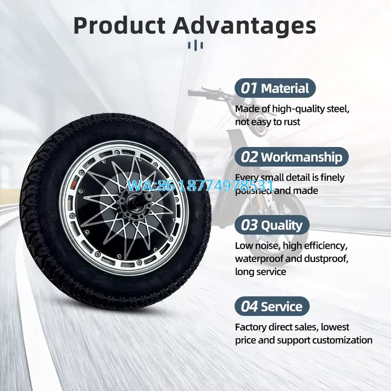 72V 5000W Hub Motor Kit - Комплект мотор-колеса Wmwmnu для 12-дюймового электровелосипеда